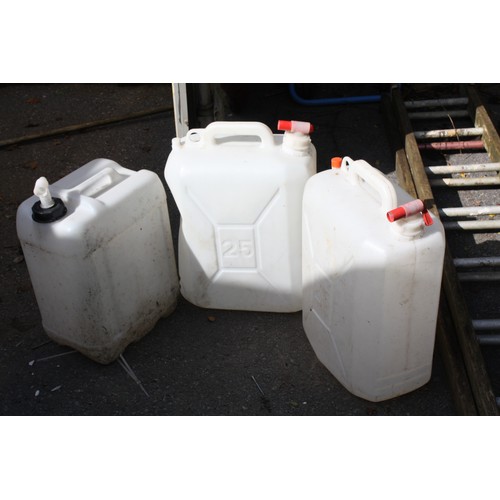 93 - 2 25 litre water containers & 1 other