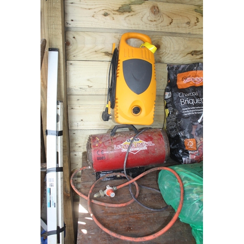 127 - Clark space heater & pressure washer- no accessories