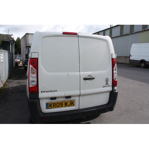 3 - Peugot Expert HDI SWB panel van 1560 cc diesel reg KR09 WJK 1 side loading door, age related marks M... 