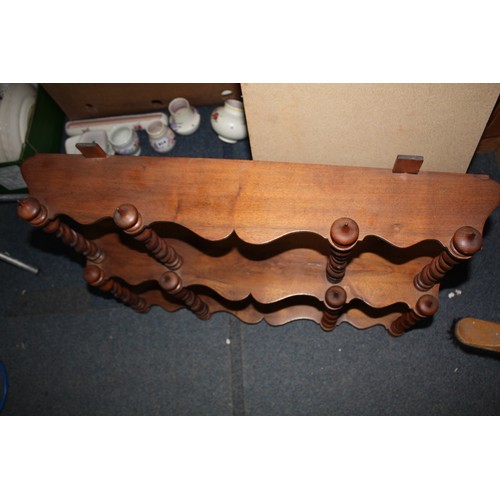 1885 - Barleytwist wall shelf 52 cm h. x 73 w.