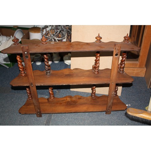 1885 - Barleytwist wall shelf 52 cm h. x 73 w.