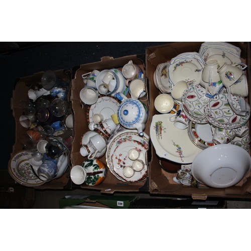 1889 - 3 boxes of china & glass