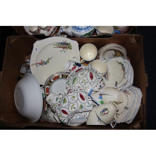 1889 - 3 boxes of china & glass