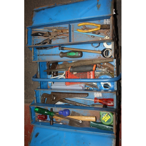 293 - Blue cantilever tool box & contents