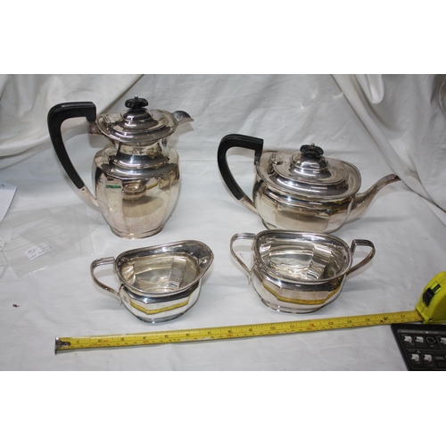 1170 - 4 piece silver tea service Atkin Bros Sheffield 1945 1710 grammes all in