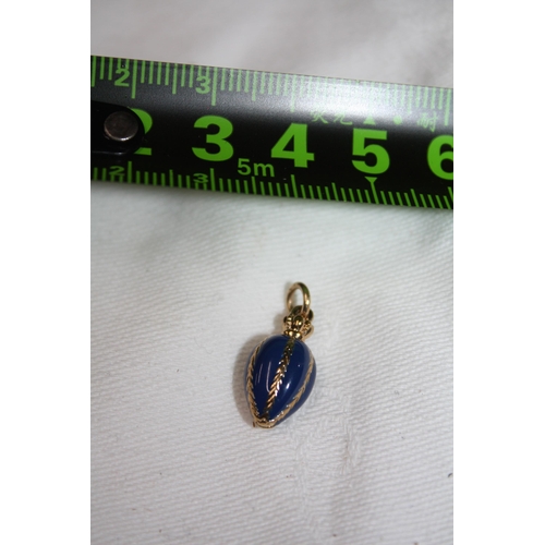 1193 - Faberge style enamel egg pendant