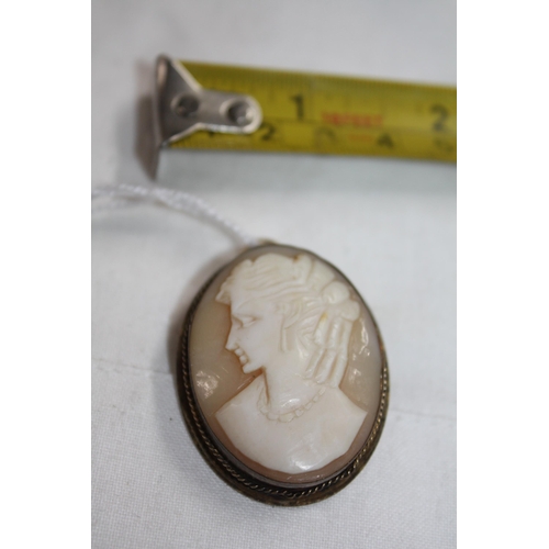 1200 - Gilt mounted cameo brooch/pendant