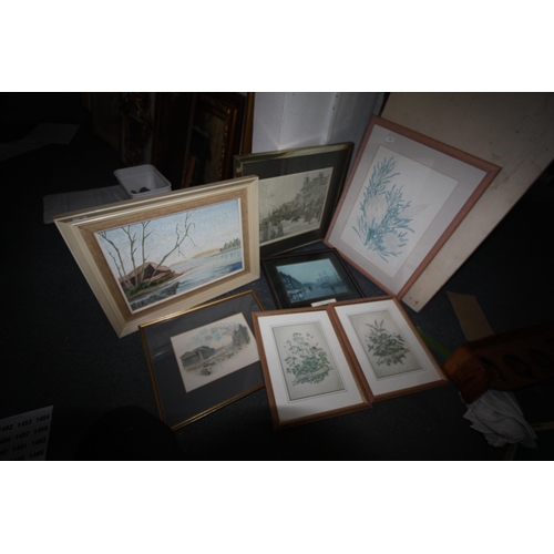 1451 - Quantity framed & glazed prints etc