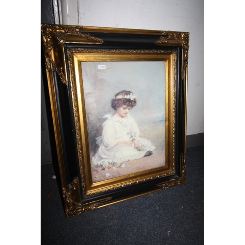 1456 - Framed & glazed child picture