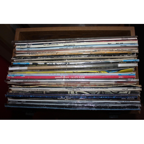 1534 - Wooden case assorted LP records