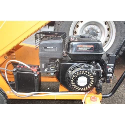 1 - Petrol Shredder,electric key start-196cc, with back up pull cord, vendor showed it working