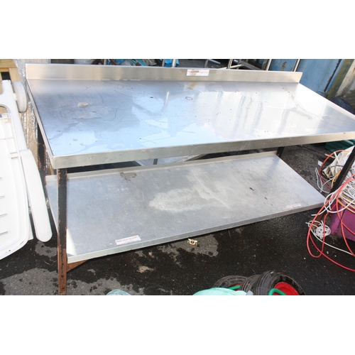 68 - Stainless steel work table 33