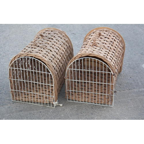 106 - 2 x wicker cat carriers