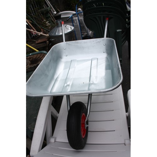104 - New galvanised wheelbarrow