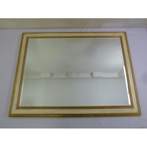 31 - A rectangular hall mirror with gilded frame, 96 x 126cm