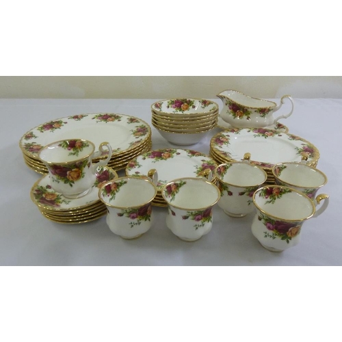 86 - Royal Albert Old Country Roses part dinner service to include plates, bowls, cups and saucers (37)