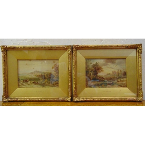 49 - Anthony Vandye Copley Fielding two framed and glazed watercolours titled Rye Sussex and Llansteffan ... 