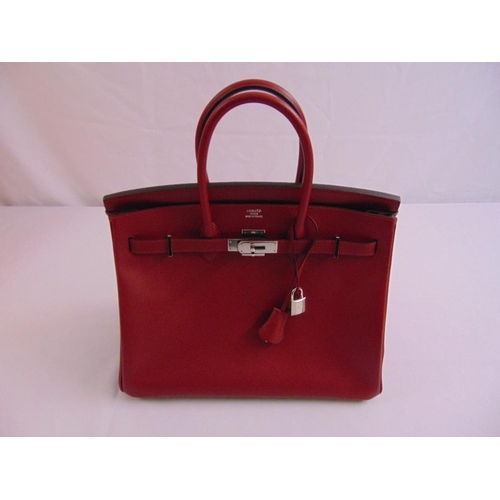 229 - Hermes Sac Birkin 35 Veau Epsom BMMG10 H041702CK K1 Rouge Grenat in original presentation packaging,... 