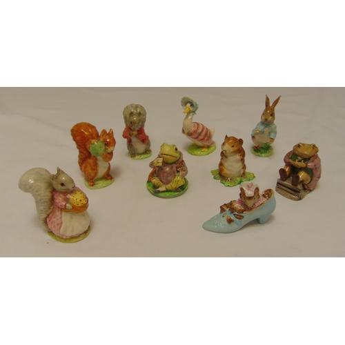 120 - A quantity of Beswick figurines to include Peter Rabbit, Jemima Puddleduck, Squirrel Nutkin, Timmy T... 