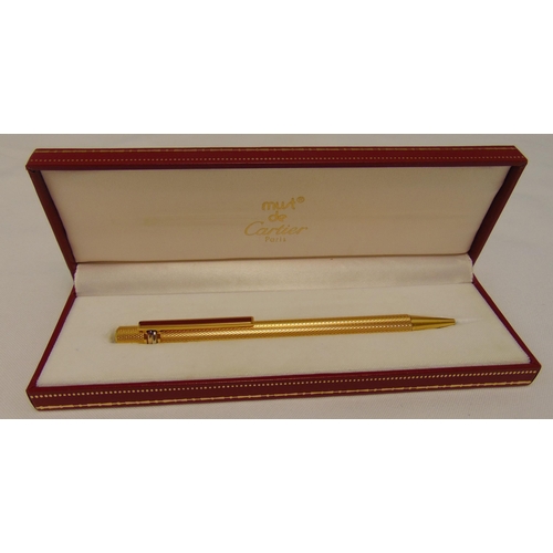 181 - Must de Cartier gold plated ballpoint pen in original packaging