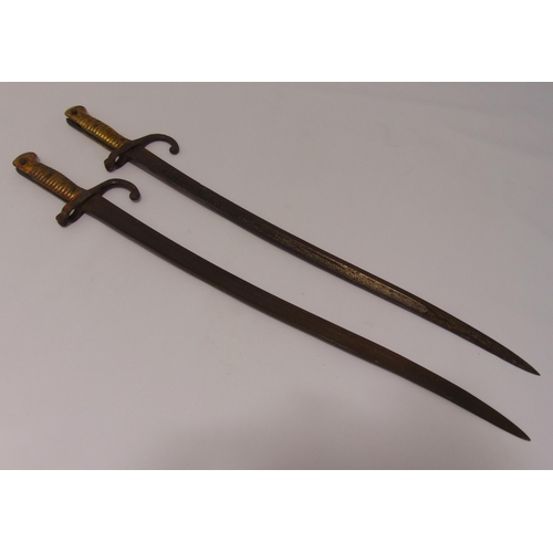 228 - Two 19th century military bayonets one dated 1866