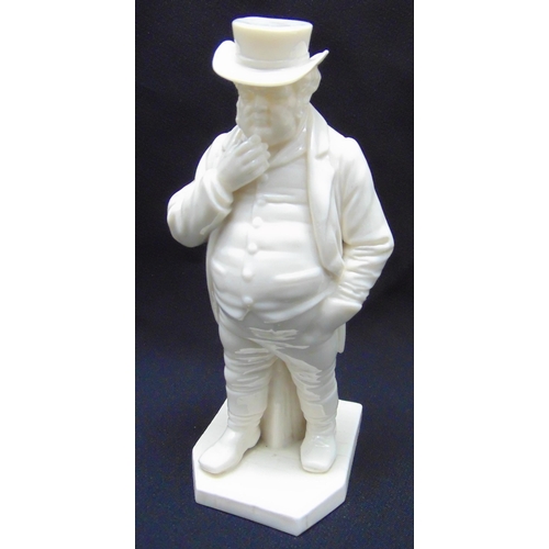 177 - Royal Worcester blanc de chine figurine of John Bull, marks to the base, 16.5cm
