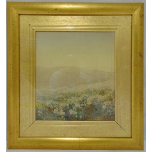 78 - C.S. Bradley framed and glazed watercolour of the Downs, signed bottom right, 34.5 x 30.5cm