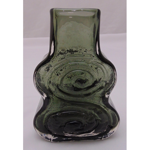 154 - Whitefriars 9675 indigo textured glass Cello vase designed by Geoffrey Baxter, 18.cm (h)