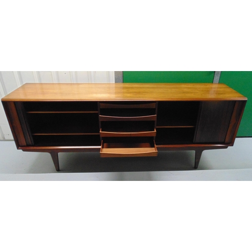 2 - A Rosewood rectangular sideboard with cupboards and drawers, Article 10 CITES certificate included, ... 