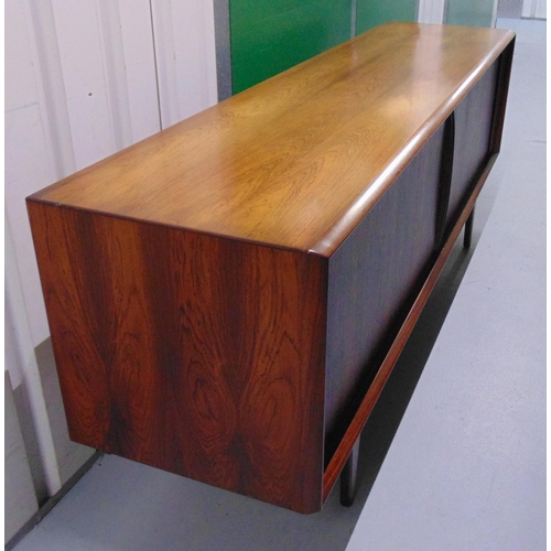 2 - A Rosewood rectangular sideboard with cupboards and drawers, Article 10 CITES certificate included, ... 