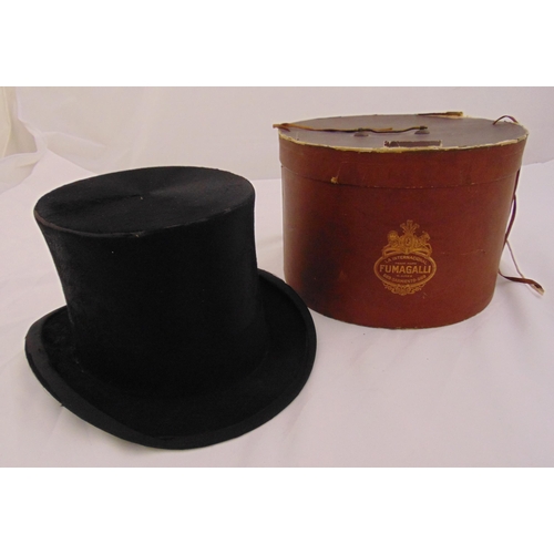 242 - A Fumagalli silk top hat in original hat box, A/F