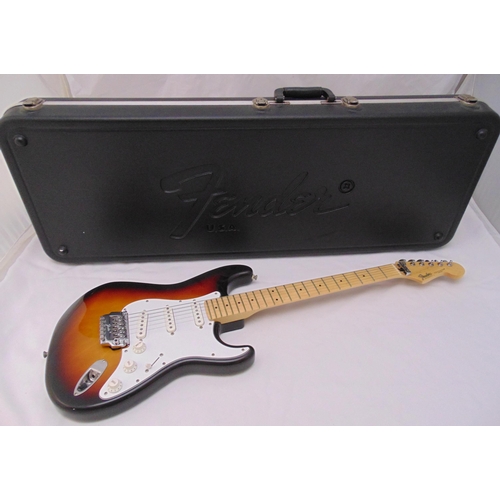 272 - Fender Stratocaster electric guitar in fitted case to include strap and accessories