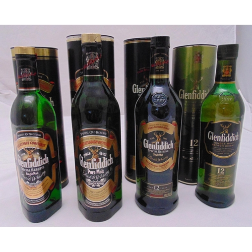 457 - Glenfiddich malt Scotch whisky to include two 70cl bottles and two 1litre bottles all in original pa... 