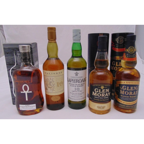 460 - A quantity of Scottish single malt whisky to include Jura 70cl, Talisker 70cl, Laphroig 70cl and two... 