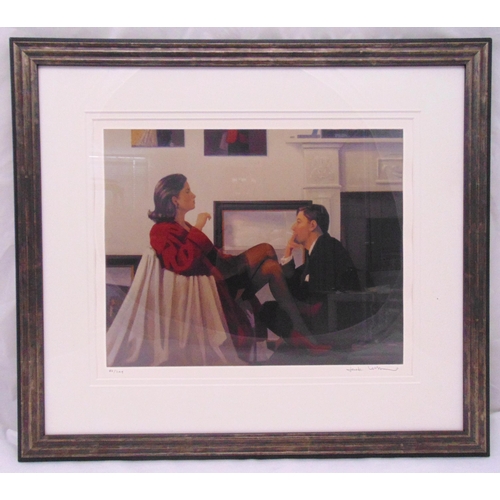 33 - Jack Vettriano framed and glazed limited edition polychromatic print 86/295 titled Models in the Stu... 