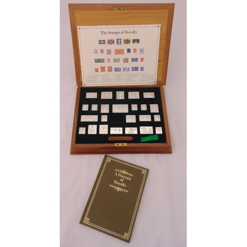 199 - The Stamps of Royalty, twenty four silver replica stamps, issued by Hallmark Replicas Ltd., in an in... 