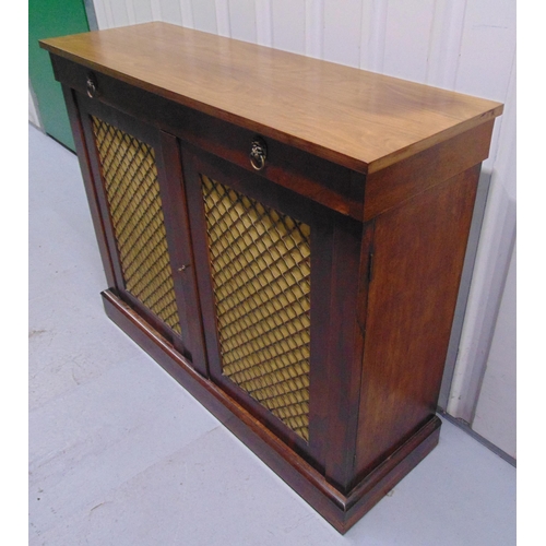 3 - An early 20th century rectangular mahogany cabinet with double doors and brass handles, 94 x 116 x 2... 