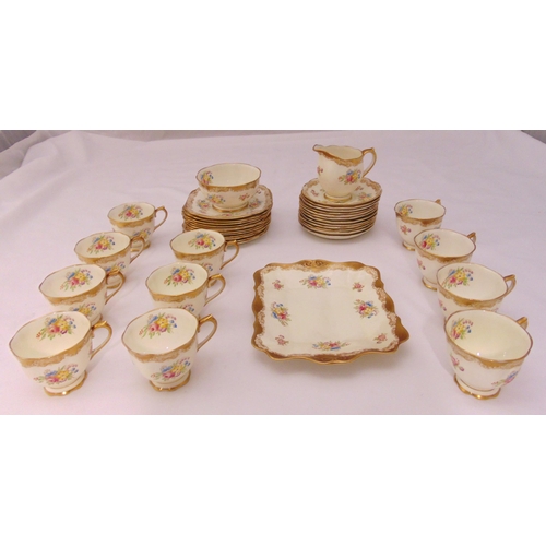 88 - Royal Albert Crown China teaset to include cups, saucers, plates, milk jug and sugar bowl (38)