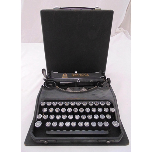 235 - Barlock vintage portable typewriter in fitted carrying case