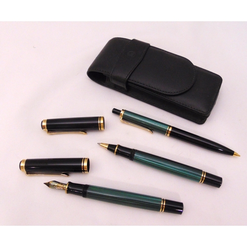 244 - Pelikan Souverän M600 set to include a fountain pen, a ballpoint pen and matching pencil