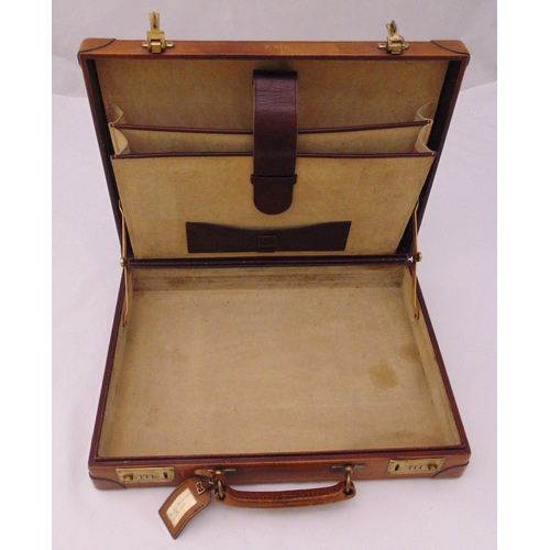 247 - Aspreys rectangular leather briefcase, circa 1960, 43.5 x 32 x 10cm