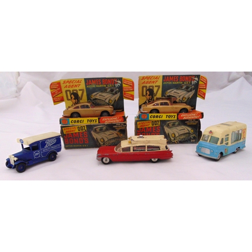 268 - A quantity of diecast to include Corgi James Bond 261, Smith Karrier van, Superior Ambulance and Lle... 