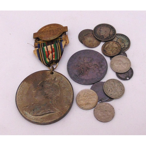 268 - Spink & Co Queen Victoria 1897 Diamond Jubilee 60th anniversary Army & Navy medal and a Mexico 1968 ... 