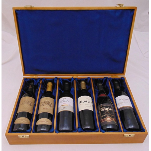 282 - A cased set of Rioja to include Marques de Arienxo 1998, 2001,  Marques de Villamagna 2002, Alcorta ... 