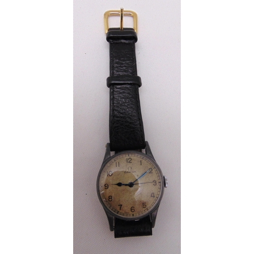 307 - Omega 1950s gentlemans wristwatch with leather strap