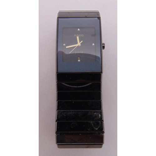 322 - RADO Jubile ceramic unisex wristwatch on original articulated bracelet