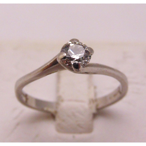 346 - A platinum and diamond solitaire ring to include GIA certificate 17279332