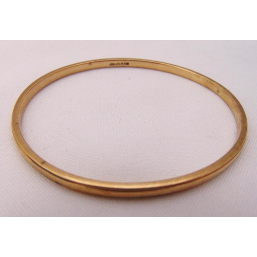 393 - 9ct gold bangle, approx total weight 25.4g