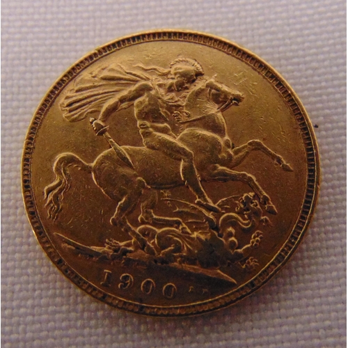 399 - Victorian 1900 sovereign