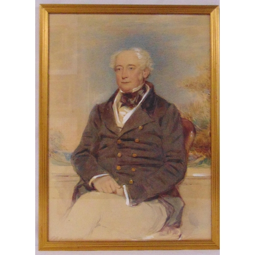 70 - J B Godbold framed and glazed portrait of a seated gentleman, signed and dated 1852 bottom left, 44 ... 